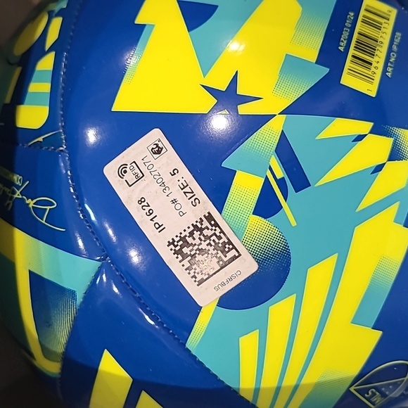 MLS Club Blue and Yellow Soccer Ball Size 5 - Picture 3 of 3
